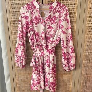 Floral Long Sleeve Dress in Pink by Sunday Best